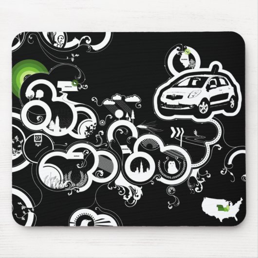 Straßenkarte Mousepad (Vorne)