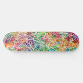 Straßenkarte Paris Frankreich Skateboard (Horizontal)