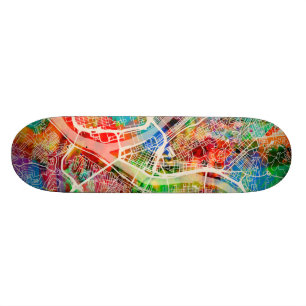 Straßenkarte Pittsburghs Pennsylvania Skateboard