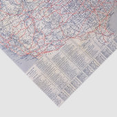 Straßenkarte Vereinigte Staaten Seidenpapier (Ausschnitt)