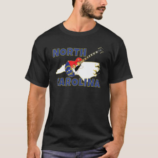 Straßenkarte von North Carolina Der Tarheel-Staat T-Shirt