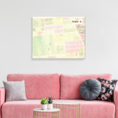 Straßenkarten und Gebäude Leinwanddruck (Insitu (Wohnzimmer))