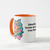 Straßenkatze auf Skateboard | Funny Tasse (Vorderseite Links)