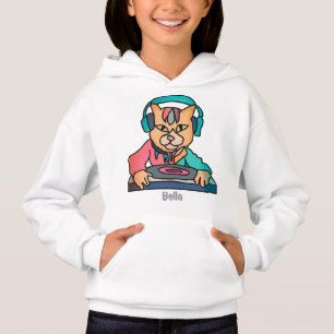 Straßenkatze mit Kopfhörern   Funny Hoodie