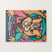 Straßenkatze mit Kopfhörern | Funny Puzzle (Horizontal)