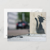 Straßenkatze Postkarte (Vorne/Hinten)