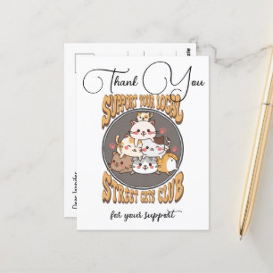 Straßenkatzen Club individuell Postkarte