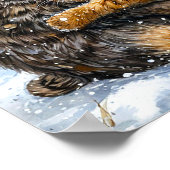 Straßenkatzen im Winter Poster (Ecke)