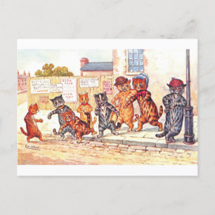 Straßenkatzen von Louis Wain Postkarte