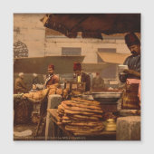 Straßenkoch in Istanbul aus dem 19. Jahrhundert Magnetkarte (Vorderseite)