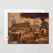 Straßenkoch in Istanbul aus dem 19. Jahrhundert Postkarte (Vorne/Hinten)