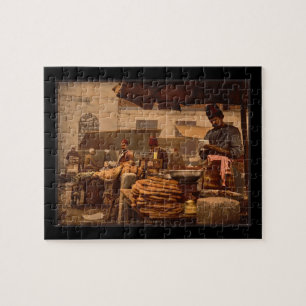 Straßenkoch in Istanbul aus dem 19. Jahrhundert Puzzle