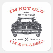 Straßenkönig von 1948 quadratischer aufkleber (Vorderseite)