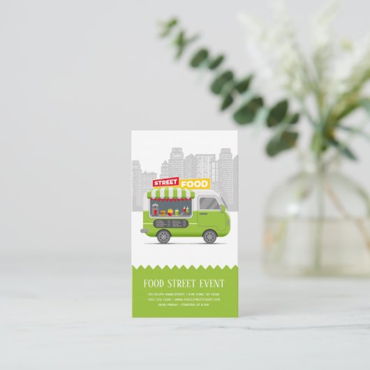 Straßenkraftkost Visitenkarte (Stehend Vorderseite)