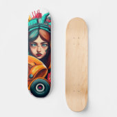 Straßenkunst Skateboard (Vorderseite)