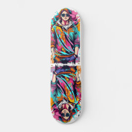 Straßenkunst Skateboard