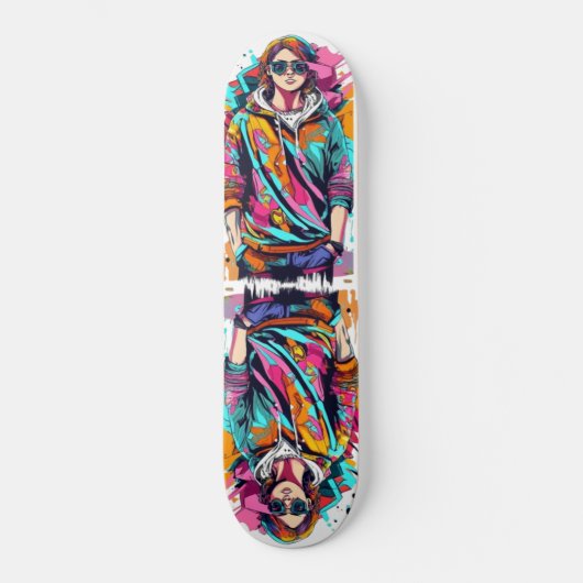 Straßenkunst Skateboard (Vorderseite)