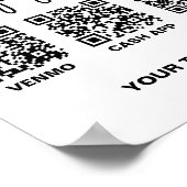 Straßenkünstler virtuelles Tipp-QR-Zeichen Poster (Ecke)