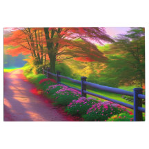 Straßenlage Schönheit Landschaft, farbenfrohe Land