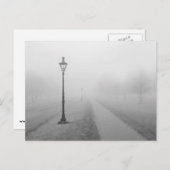 Straßenlampen im Nebel Postkarte (Vorne/Hinten)