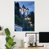 Straßenlampen in der Nacht, Deutschland Poster (Heimbüro)
