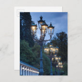 Straßenlampen in der Nacht, Deutschland Postkarte (Vorne/Hinten)