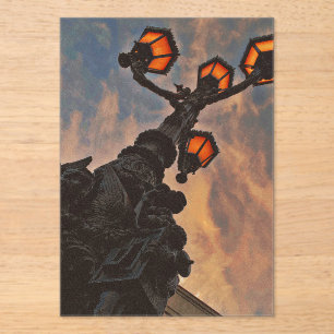 Straßenlaterne acryleinladungen