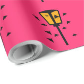 Straßenlaterne und Motten Geschenkpapier (Rolleneckpunkt)