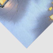 Straßenleuchten leuchten im Winter Wonderland Seidenpapier (Ausschnitt)