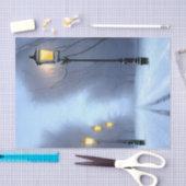 Straßenleuchten leuchten im Winter Wonderland Seidenpapier (Handwerk)