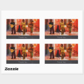 Straßenmusiker - Danke Rechteckiger Aufkleber (Blatt)