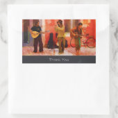 Straßenmusiker - Danke Rechteckiger Aufkleber (Tasche)