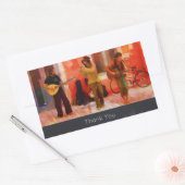 Straßenmusiker - Danke Rechteckiger Aufkleber (Umschlag)