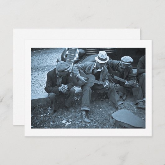 Straßenmusiker, Maynardville, Tennessee, 1935 Postkarte (Vorne/Hinten)