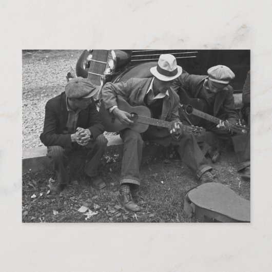 Straßenmusiker, Maynardville, Tennessee, 1935 Postkarte (Vorderseite)