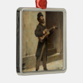 Straßenmusiker mit Gitarre (von Gerolamo Induno) Ornament Aus Metall (Rechts)