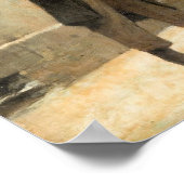 Straßenmusiker mit Gitarre (von Gerolamo Induno) Poster (Ecke)