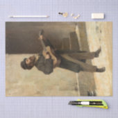 Straßenmusiker mit Gitarre (von Gerolamo Induno) Seidenpapier (Handwerk)