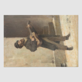 Straßenmusiker mit Gitarre (von Gerolamo Induno) Seidenpapier