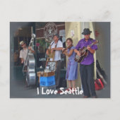 Straßenmusiker Postkarte (Vorderseite)