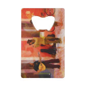 Straßenmusiker spielen Gitarre Mandolin und Flute Geldbeutel Flaschenöffner (Vorderseite)