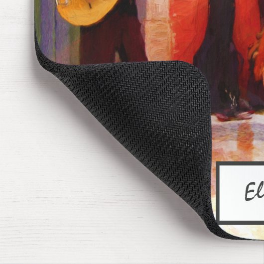 Straßenmusiker spielen Gitarre Mandolin und Flute Mousepad (Ecke)