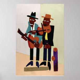 Straßenmusiker ~ Vintage amerikanische Kunst Poster