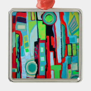 Straßenornament in New Orleans Silbernes Ornament