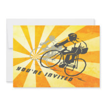 Straßenradfahrer mit Retro Sunburst Biking Geburts