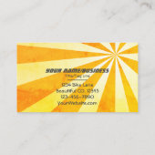 Straßenradfahrer mit Retro Sunburst Biking Visitenkarte (Rückseite)