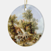 Straßenrand-Gasthaus Keramikornament (Links)