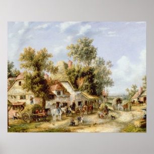 Straßenrand-Gasthaus Poster