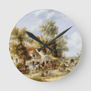 Straßenrand-Gasthaus Runde Wanduhr