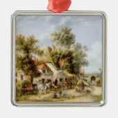 Straßenrand-Gasthaus Silbernes Ornament (Vorne)